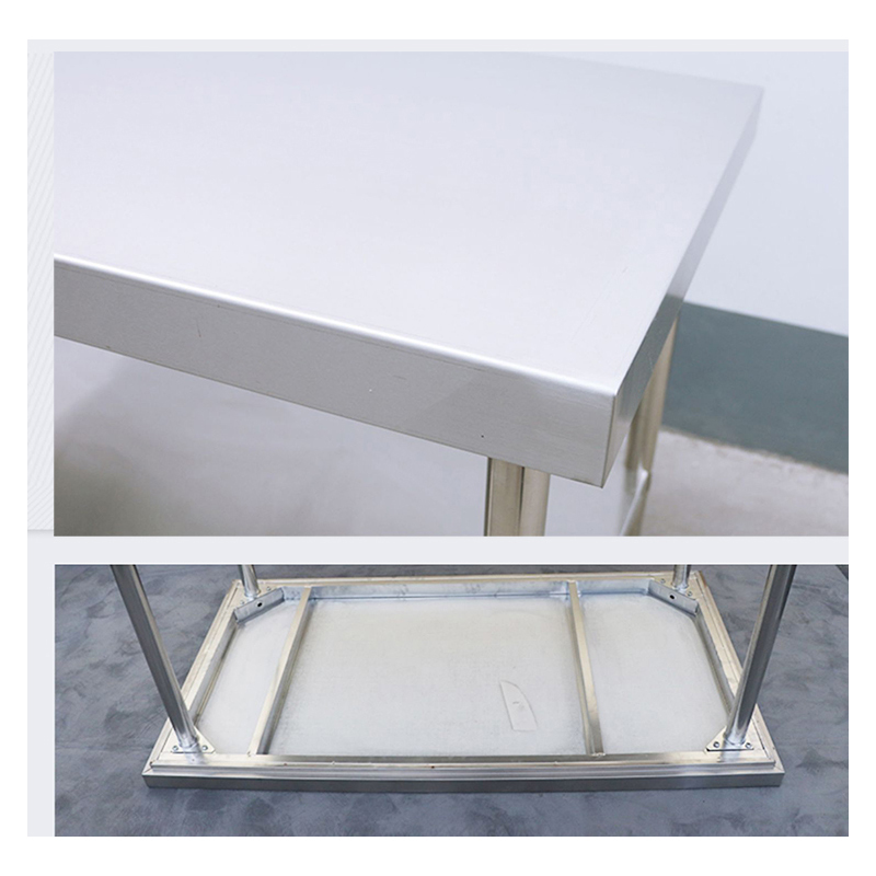 今创(jinchuang) 一层加厚不锈钢拆装式工作台厨房置物架单层操作台酒店饭店1.2米长切菜配菜案板打荷桌子