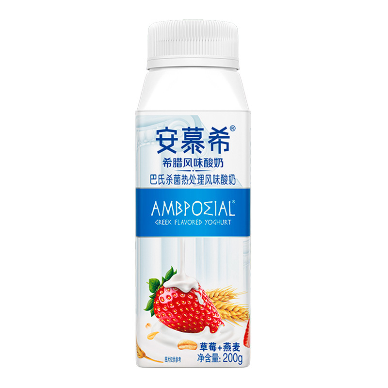 伊利 安慕希 高端草莓燕麦风味酸奶原味 200g*10瓶/箱