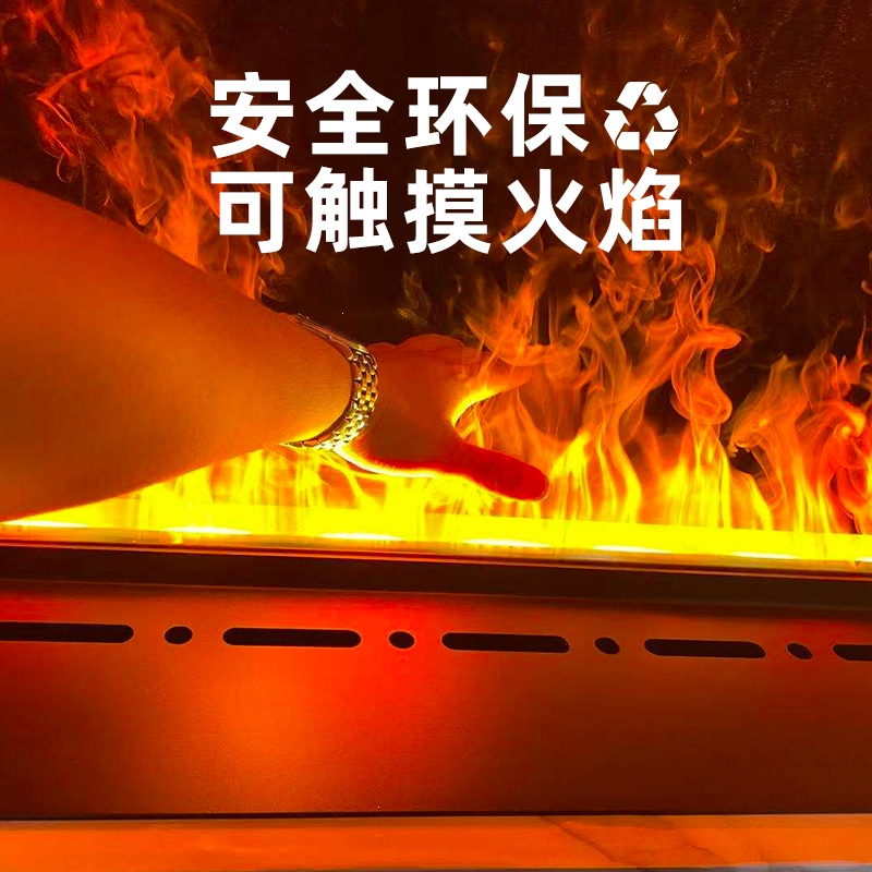 定制3d雾化壁炉仿真火焰嵌入式家用客厅电视柜装饰蒸汽电子壁炉加湿器