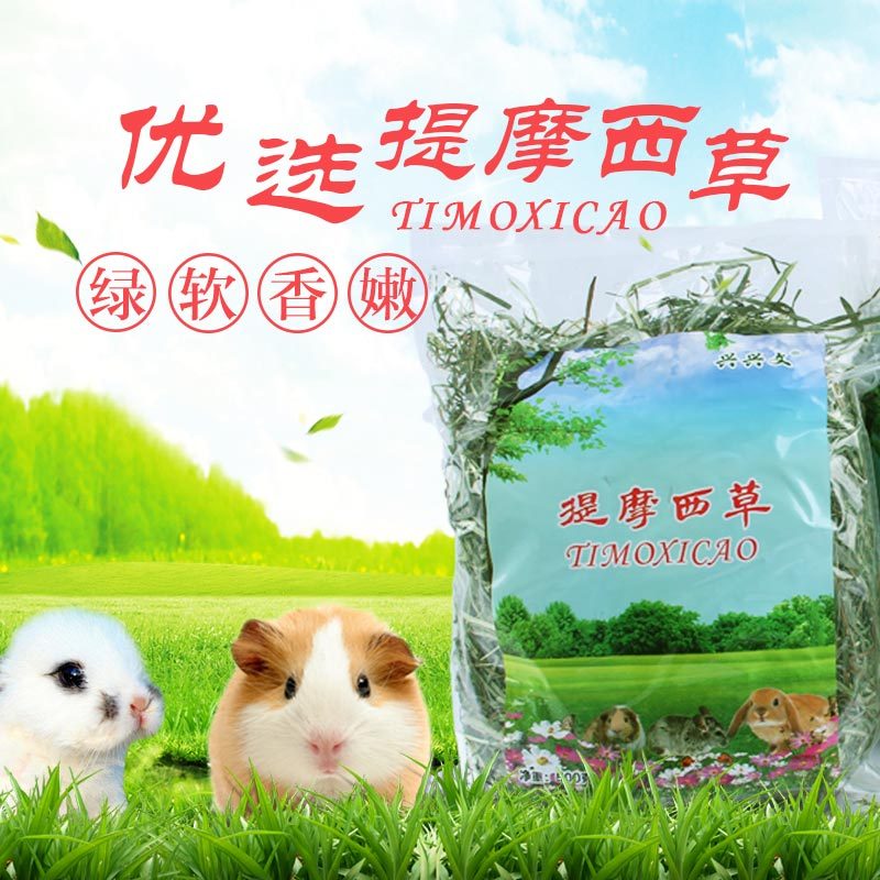 兴兴文提摩西草兔子牧草豚鼠粮草龙猫提摩西多省500克3袋