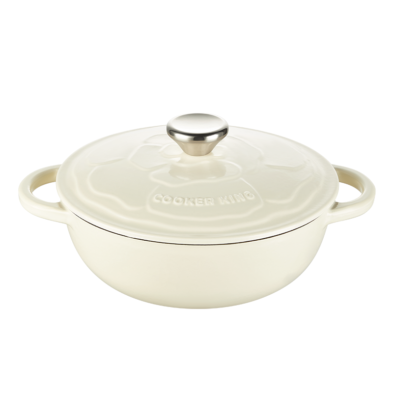 炊大皇(COOKER KING)玫瑰珐琅汤锅(白)TG22MGB(2.2L)