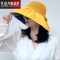 SHANCHAO新款大檐黑胶遮阳帽女夏季镂空草帽紫外线大檐遮脸太阳帽