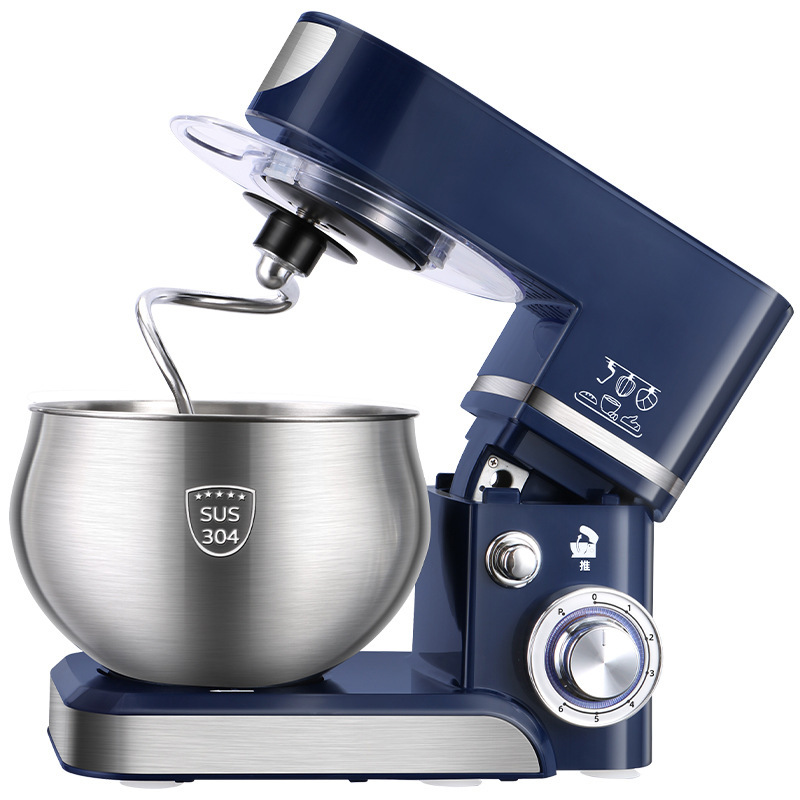 优橙 台式电动打蛋器 KM-993蓝色标配套餐 全自动多功能厨师机打发蛋清奶油机搅拌器和面机
