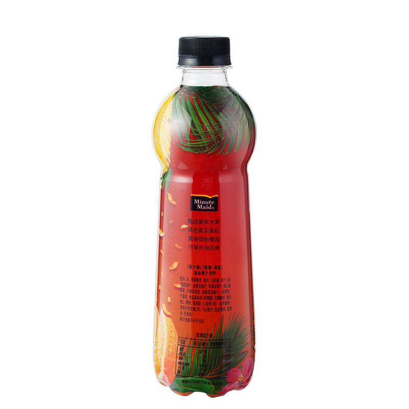 美汁源热带果粒复合果汁饮料 420ml*12瓶 PET 整箱装 可口可乐出品