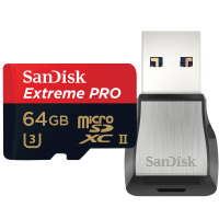 闪迪(SanDisk)64G TF卡至尊超速读275MB/s写100MB/s存储卡U3 支持4K(配读卡器)
