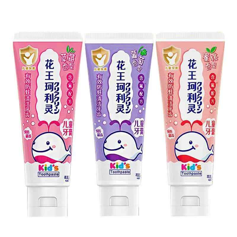 日本花王珂利灵儿童牙膏咽3—6—12岁宝宝牙膏高清大图