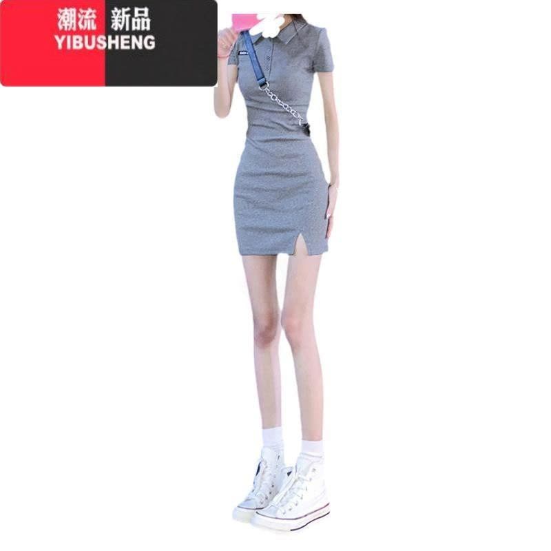 YIBUSHENG御姐包臀套装polo性感修身紧身连衣裙季辣妹女小个子甜辣短裙子图片