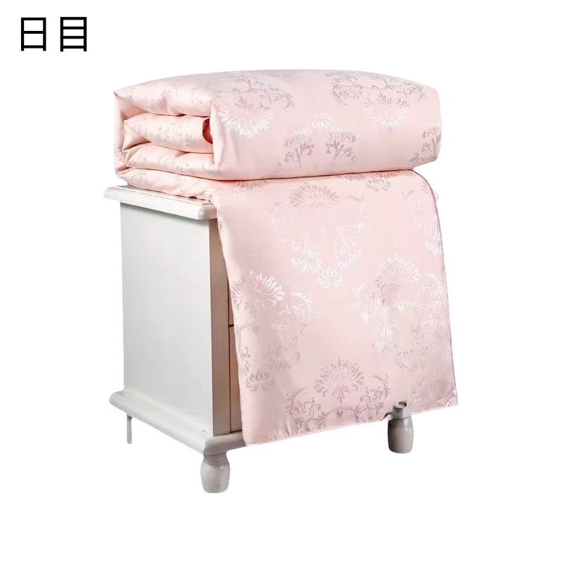 日目 100%金提花纯蚕丝被 200*230CM/条高清大图