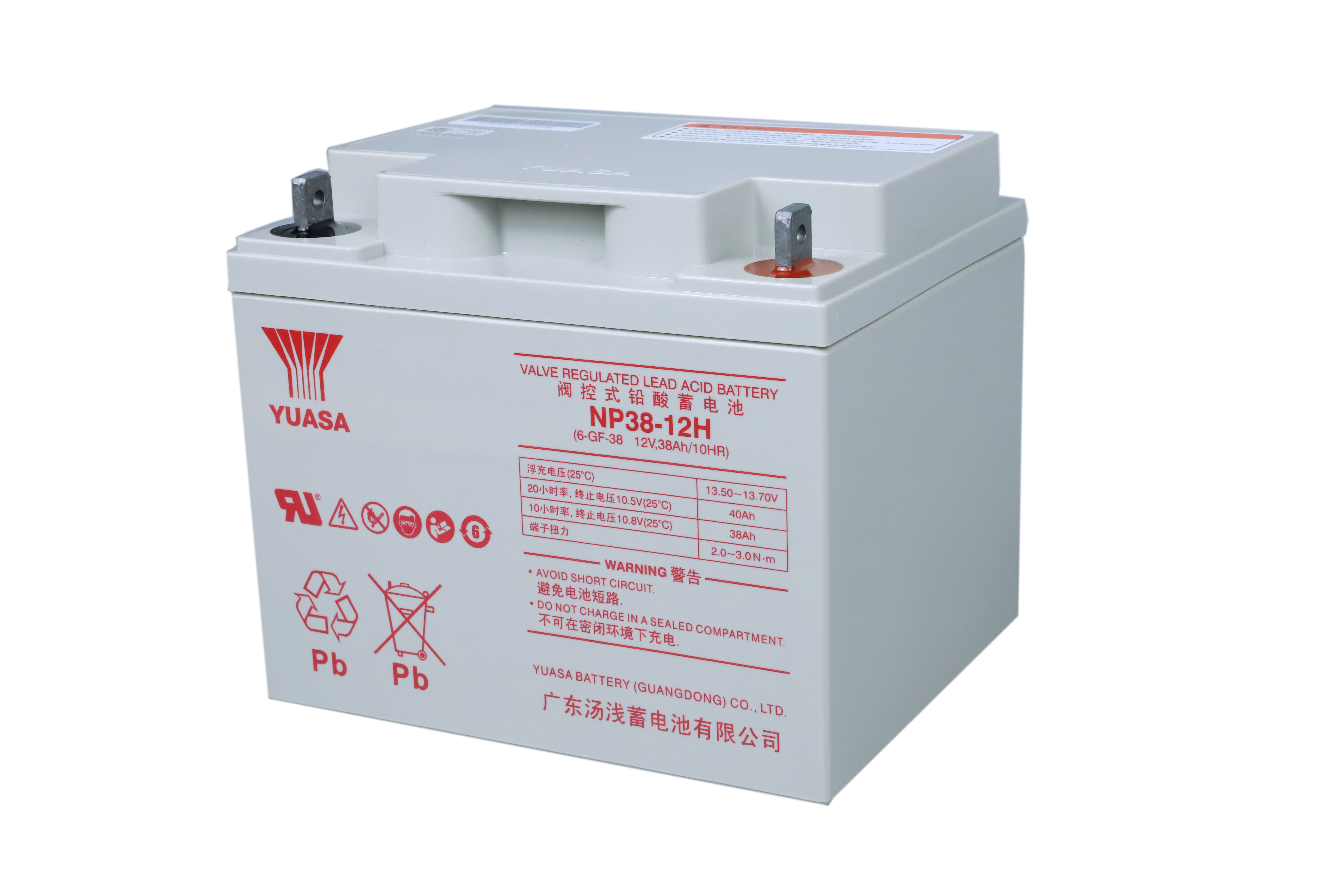 汤浅YUASA 铅酸蓄电池12V38Ah NP38-12H 个高清大图