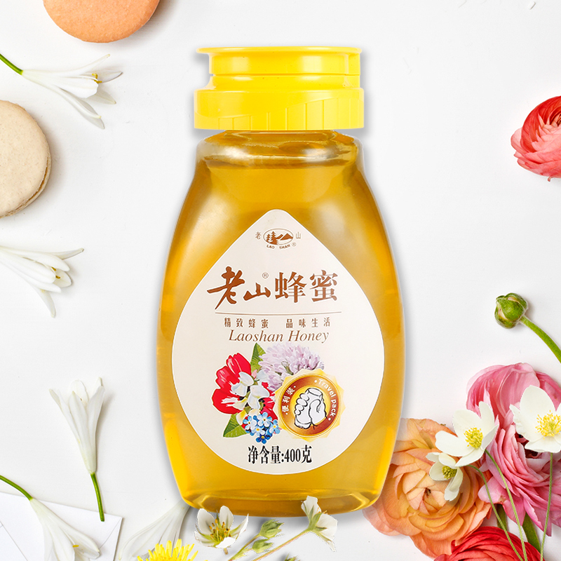 老山蜂蜜400克/瓶纯手工水果茶柠檬片百香果旅游蜂蜜