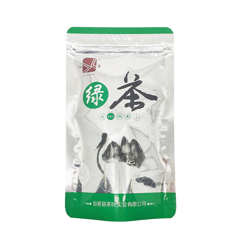 仙青雨前一级绿茶100g袋装高清大图