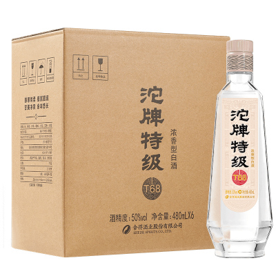 沱牌特级t68 50度480ml*6瓶整箱装