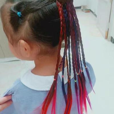 假发马尾辫子麻花辫绑带式脏辫马尾民族风彩色小辫子非洲脏辫儿童款炫