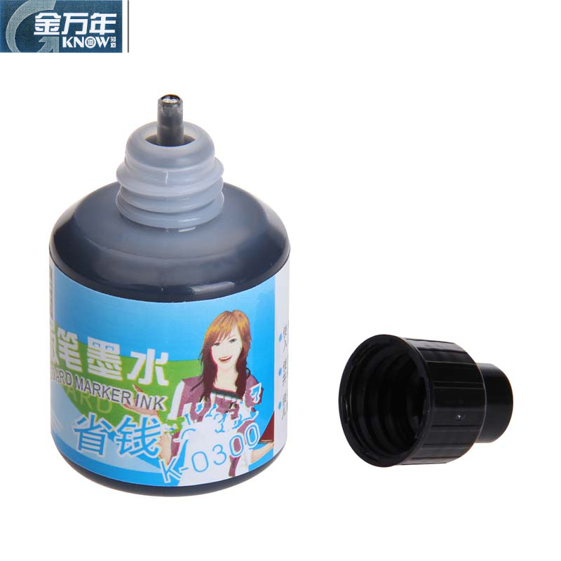 金万年(KNOW)白板笔墨水 黑色 直瓶20ml 24瓶/盒