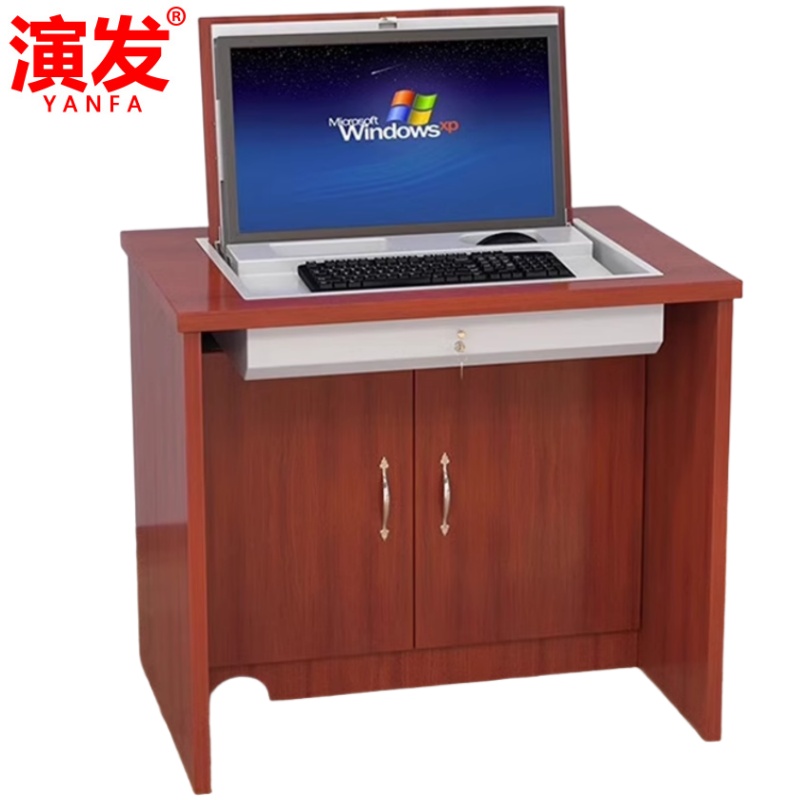 演发 翻转电脑桌单人位/张高清大图