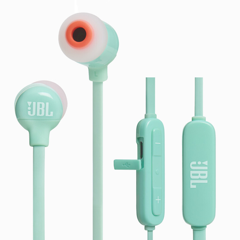 JBL T110BT 入耳式无线蓝牙耳机 运动耳机 绿色 [保税仓发货]