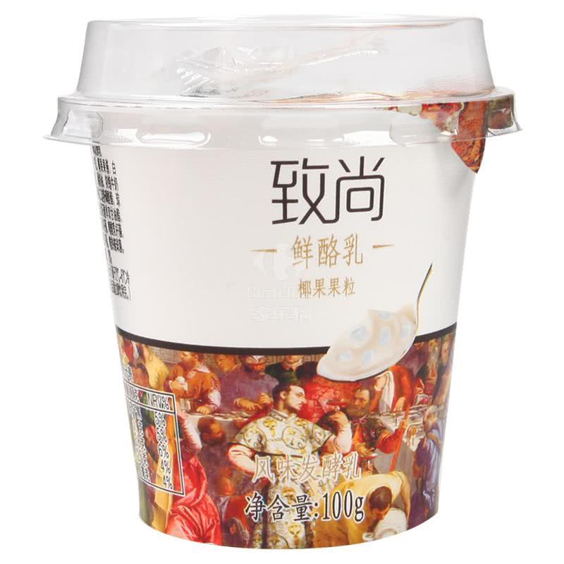光明致尚椰果果粒酸牛奶100g