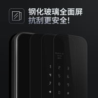 智雅家S101智能指纹家用防盗门密码锁通用型指纹锁全自动手机远程开门防盗门锁 哑光黑