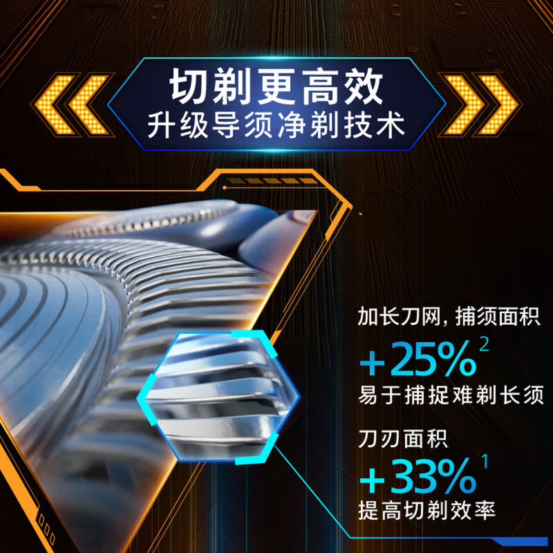 飞利浦(PHILIPS)电动剃须刀电动3系旋风PRO刮胡刀电动胡须刀剃胡刀生日礼物送男士/男生 S3885 深紫色高清大图