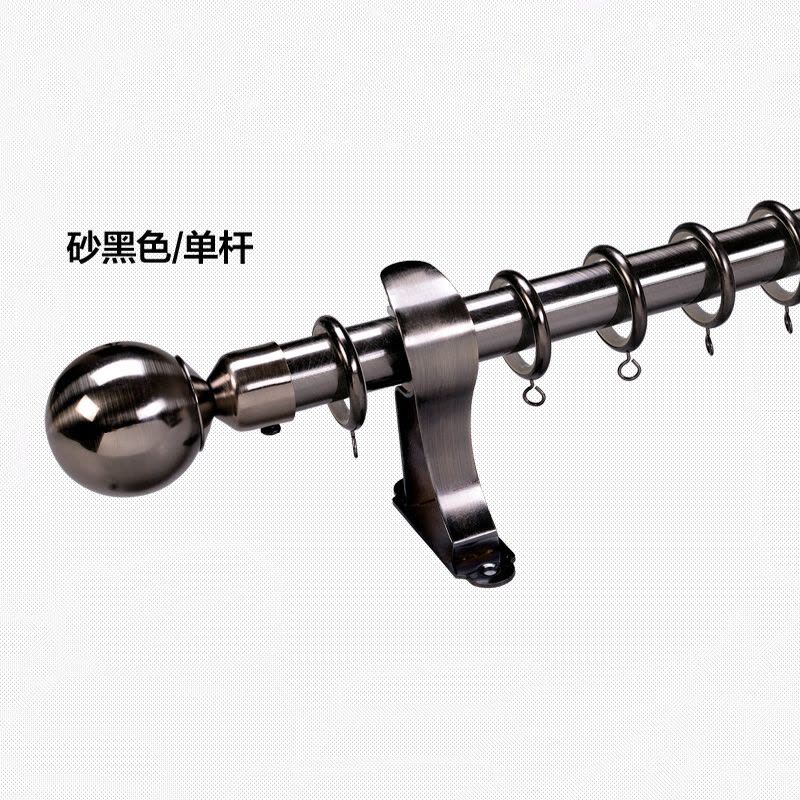 幸福派 罗马杆窗帘杆加厚不锈钢窗帘杆金色罗马杆单杆双杆窗帘轨道单杆窗帘杆子支架侧装顶装窗帘支撑杆图片