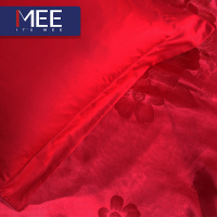 梦洁(MENDALE)家纺MEE/觅出品 大红色提花刺绣婚庆四件套福禄牡丹中式玫瑰刺绣结婚套件绗缝1.8m床1.5m其他
