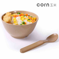 玉米(corn) 稻壳饭碗 小号1个装 植物环保材质 中式韩式简约创意沙拉碗 面碗饭碗 家用餐具