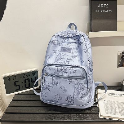 2025年新款女士双肩包商务包旅游包大学生书包时尚背包 【浅蓝色】