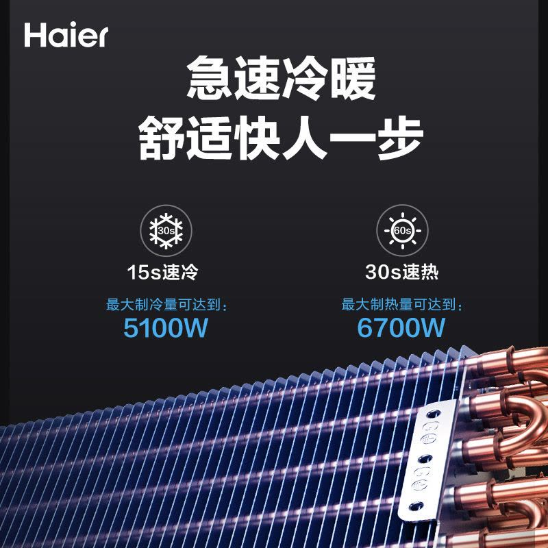 海尔(Haier)新一级能效 静悦1.5匹变频冷暖挂式空调挂机智能自清洁KFR-35GW/01KBB81U1以旧换新图片