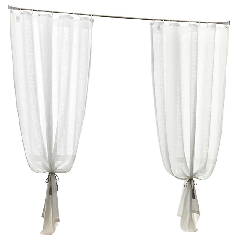 美帮汇飘窗窗帘免打孔安装纱帘送伸缩杆窗纱透光不透人白纱卧室阳台遮光高清大图