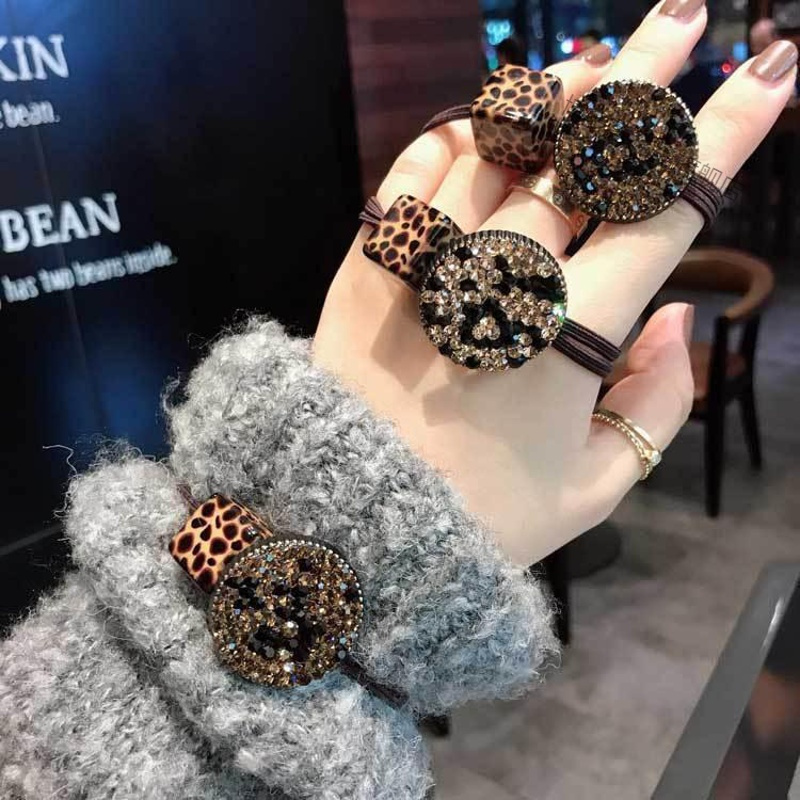 皮筋女学生韩版时尚豹纹头绳简约橡皮筋高弹力耐用ins发圈扎头发