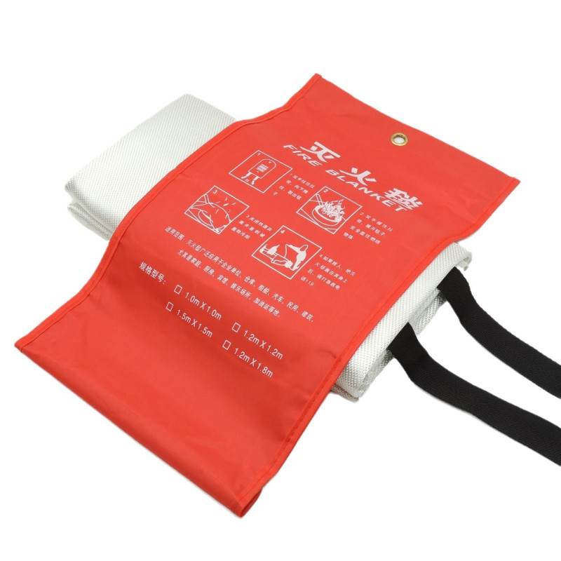 重虎加厚玻璃纤维布超市物业消防阻燃用品国标灭火毯1.2米x1.8米