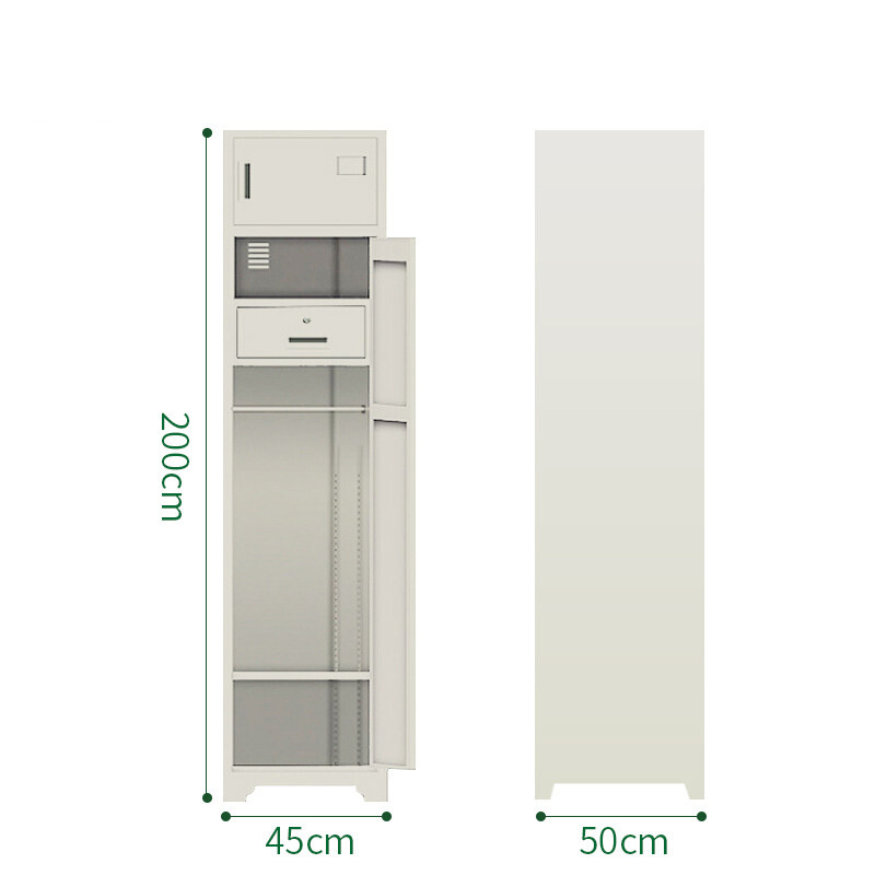 振奥 宿舍衣帽间储物柜钢制更衣柜学生员工柜2000x450x500mm内务柜/台