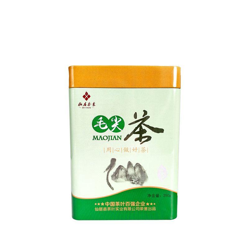 仙青毛尖一级250g罐高清大图