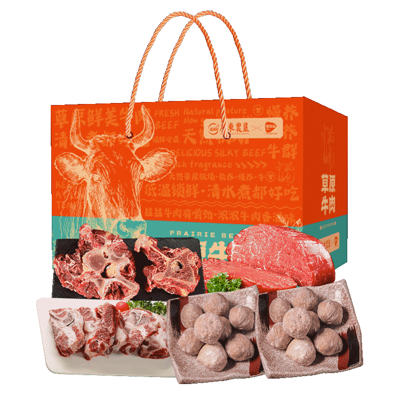 24年广东农垦鲜吉仙牛肉礼盒398型 2100g 415*220*291高清大图