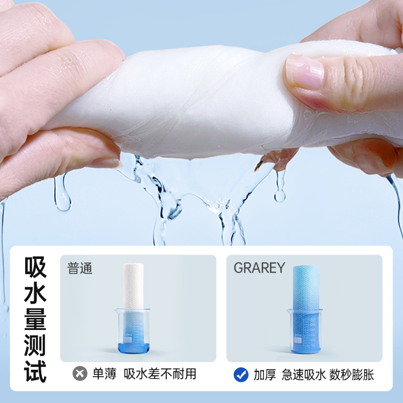 GRAREY格瑞亚洗脸巾纯棉抽取式擦脸加厚男女洗面美容院专用棉柔巾 ( 20x20cm*60张)*5包高清大图