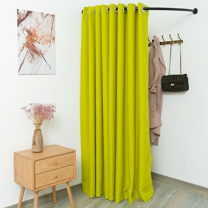 BONJEAN试衣间帘服装店更衣室帘布简易落地式移动折叠轨道换衣间杆子高清大图