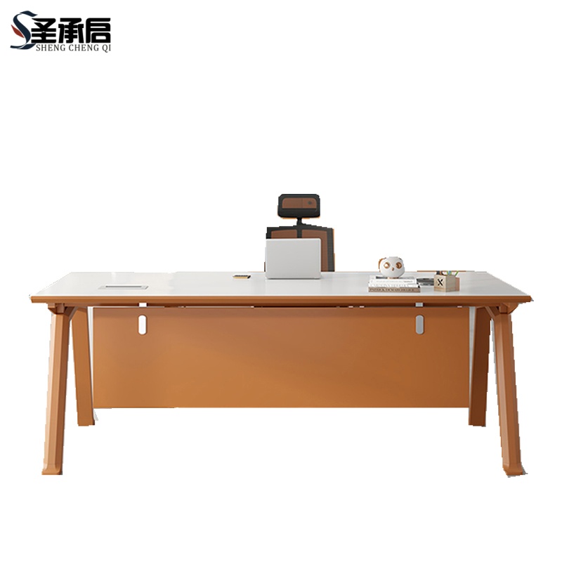 圣承启 班台桌 1.8m带椅张高清大图