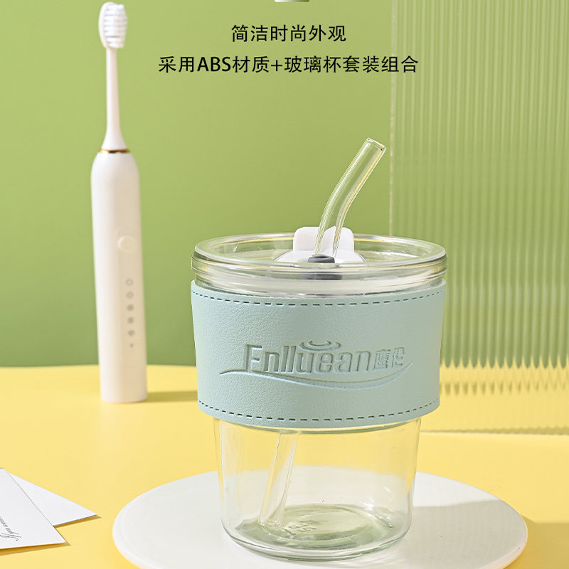 鹰伦(Enlluean) 尊尚洁齿套装SKT-Y8839(电动牙刷+玻璃杯)高清大图