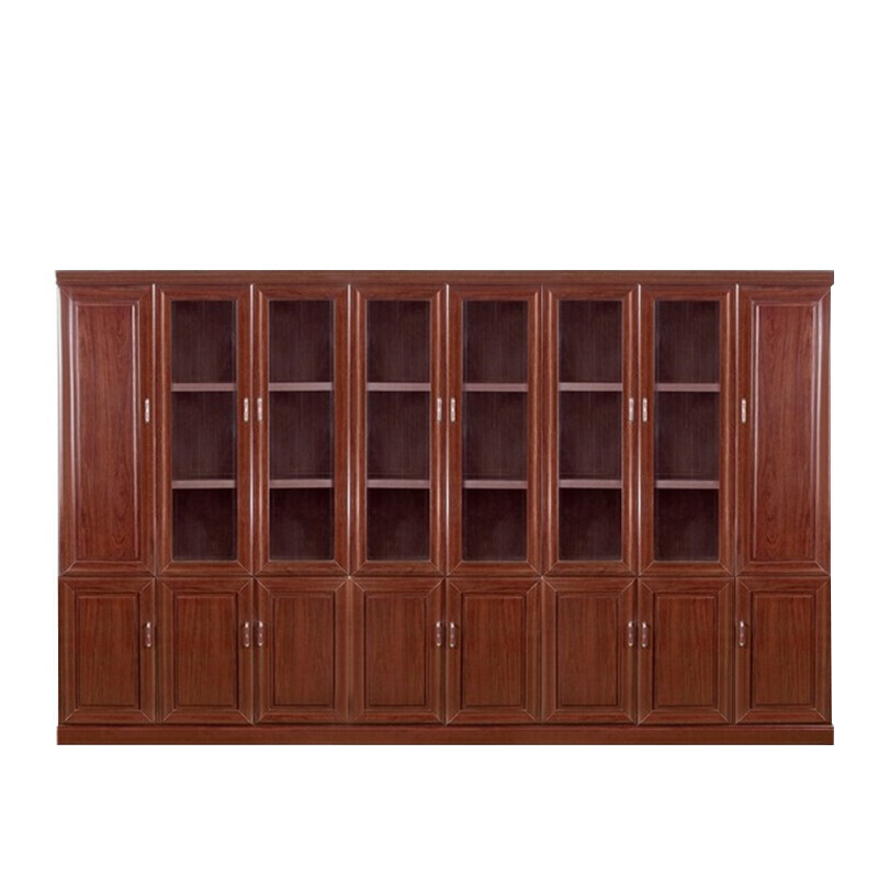 书柜办公家具木质文件柜实木贴皮资料柜落地柜档案柜四油漆书柜3贴纸