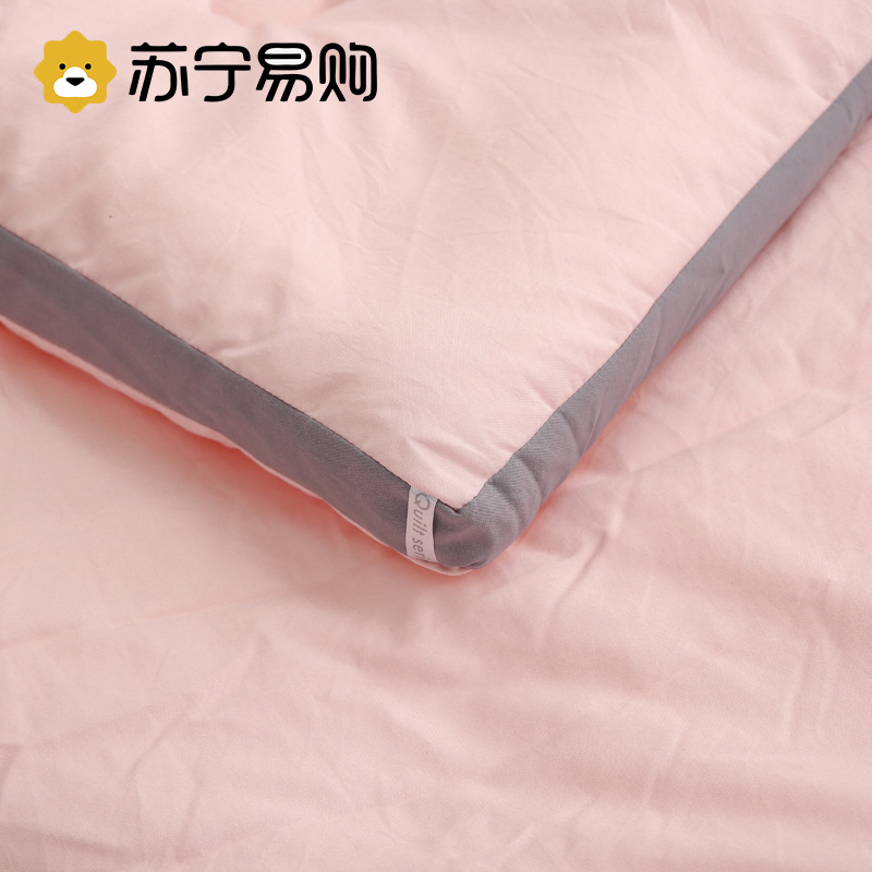 奂米2022新款纯色绗缝抗菌大豆纤维被儿童夏被春秋被冬被被子被芯814-3
