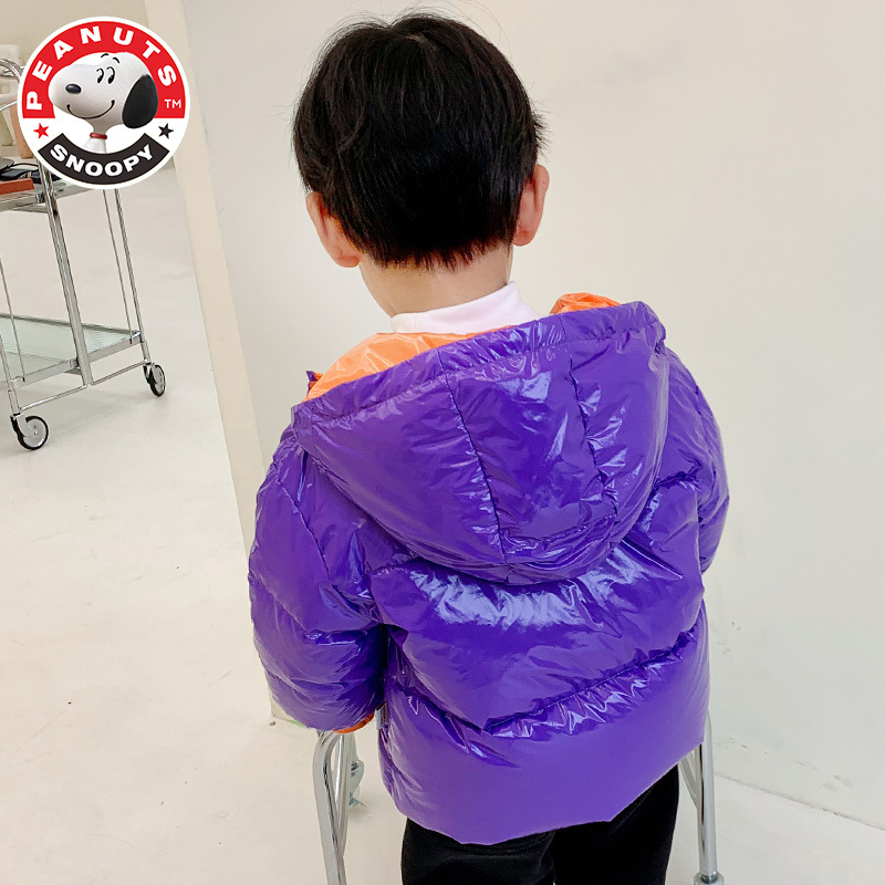 史努比(SNOOPY)新款儿童羽绒服中小童宝宝加厚羽绒服男女童印花保暖外套AF016