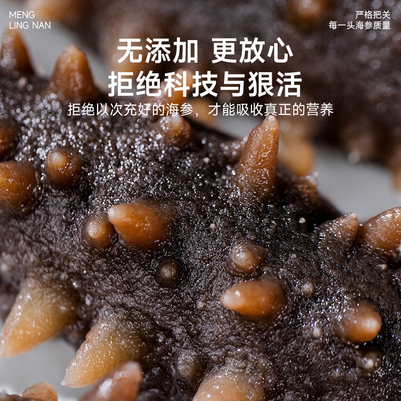梦岭南 加热煮食大连刺参 大连海参 真空包装辽参 孕妇营养品滋补品 500g/袋