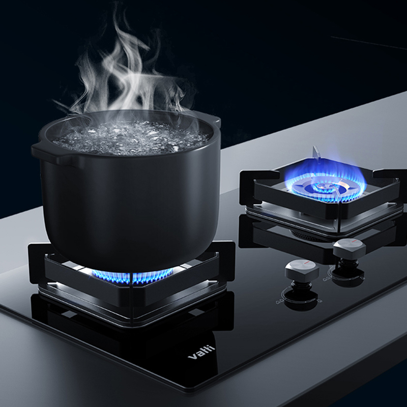 华帝燃气灶煤气灶双灶家用天然气炉灶台液化气 黑色 液化气