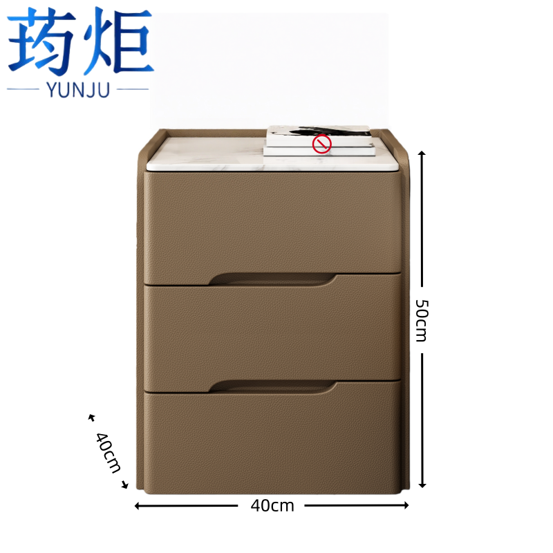 荺炬床头柜 卡其40*40cm 台