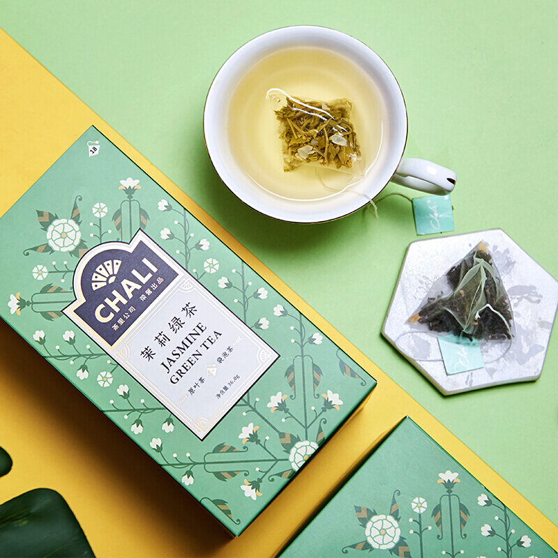 茶里(ChaLi)花草茶 茉莉绿茶蒙顶毛峰绿茶广西横县茉莉组合花草茶袋泡茶包18包高清大图