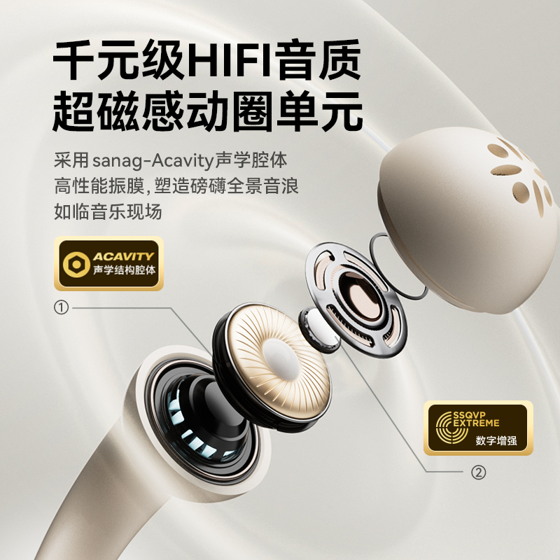 苏宁自营sanag S2S 蓝牙耳机耳夹式气骨传导运动不入挂耳开放无线新款高清大图