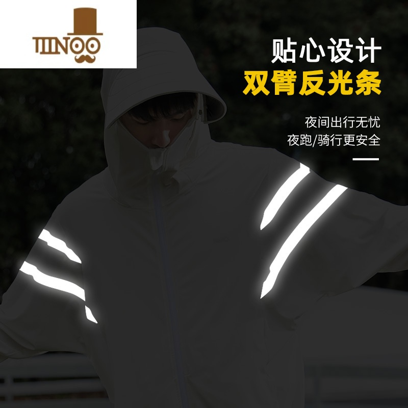 YANXU户外冰丝防晒衣男夏2023新款轻薄宽松防晒服钓鱼外套高清大图