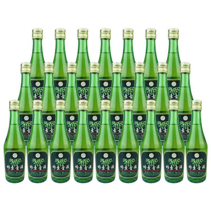 融汇老酒 山西汾酒杏花村 45度竹叶青酒 250mlx24瓶 (2009年)