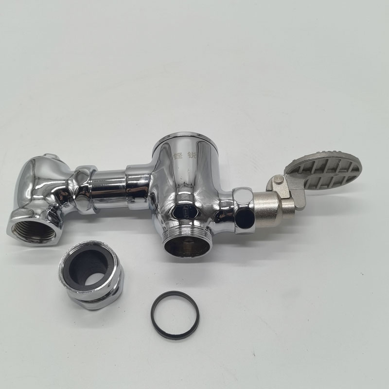 铿锐 脚踏式冲洗阀 延时双螺母脚踏阀 KR9806 个高清大图