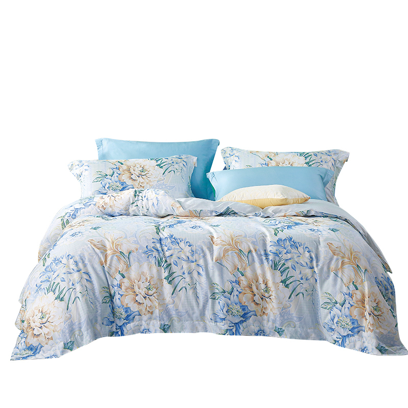 富安娜(FUANNA)纯棉四件套-清袖幽兰200*230cm!